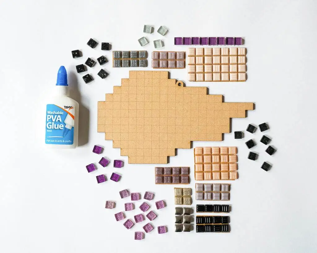 glowing comets mosaic kit product shot